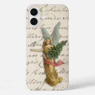 Schöner Weihnachtsbaum-Engel Antik Viktorianisch C iPhone 16 Plus Hülle