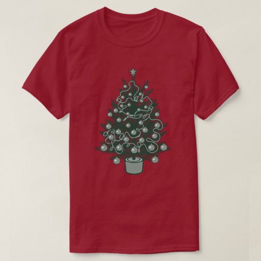 Schöner Weihnachtsbaum-T - Shirt (Design vorne)