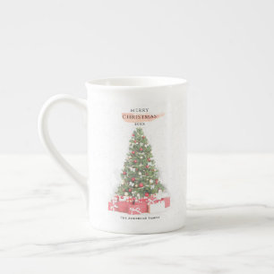 Schöner Weihnachtsbaum Wasserfarbe Urlaubskunst Porzellantasse