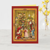 Schöner Weihnachtsbaum, Weihnachtsmann, Kinder Kla Karte (Gelbe Blume)