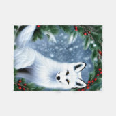 Schöner Weihnachtsfox Fleecedecke (Vorderseite (Horizontal))