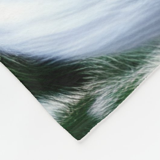 Schöner Weihnachtsfox Fleecedecke (Ecke)