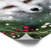 Schöner Weihnachtsfox Poster (Ecke)