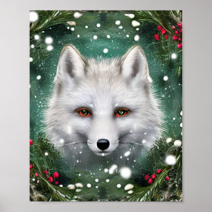 Schöner Weihnachtsfox Poster