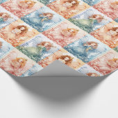 Schöner Weihnachtsgel Geschenkpapier (Ecke)