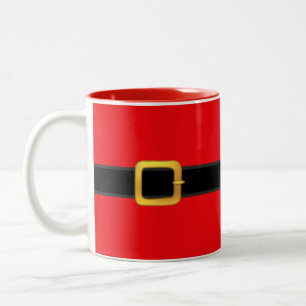 Schöner Weihnachtsgürtel des Weihnachtsmanns Zweifarbige Tasse