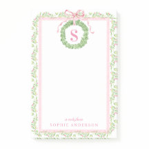 Schöner Weihnachtskranz Monogramm Notizen