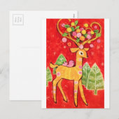 Schöner Weihnachtsmann Feiertagspostkarte (Vorne/Hinten)