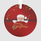 Schöner Weihnachtsmann frohe Weihnachten Ornament (Rückseite)