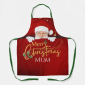 Schöner Weihnachtsmann Frohe Weihnachtsstext Custo Schürze (Vorderseite)