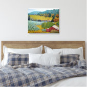 Schöner Weinberg mit farbenfroher Roter Blues Yell Leinwanddruck (Insitu (Schlafzimmer))