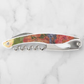 Schöner Weinkeller mit Trauben und Weinberg Kellnermesser (Rückseite)