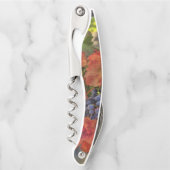 Schöner Weinkeller mit Trauben und Weinberg Kellnermesser (Vorderseite)