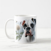 Schöner weißer Boxerdog in der Natur Kaffeetasse (Links)
