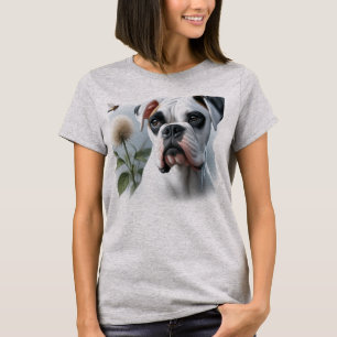 Schöner weißer Boxerdog in der Natur T-Shirt