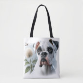 Schöner weißer Boxerdog in der Natur Tasche (Vorderseite)