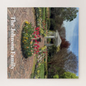 Schöner weißer Gartenpavillon Puzzle (Horizontal)