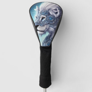 Schöner weißer gepanzerter Kriegerlion Golf Headcover