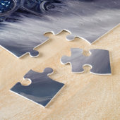 Schöner weißer gepanzerter Kriegerlion Puzzle (Seite)