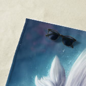 Schöner weißer gepanzerter Kriegerlion Strandtuch (Beispiel)