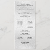 Schöner weißer Glitzer - Programm (Rückseite)