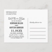 Schöner weißer Glitzer - Save the Date Ankündigungspostkarte (Rückseite)