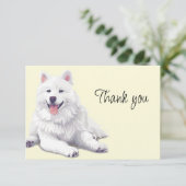 Schöner Weißer Hund Samojede oder Eskimo Danke (Stehend Vorderseite)