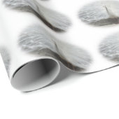 Schöner weißer Pfau Geschenkpapier (Rolleneckpunkt)