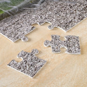 Schöner weißer Pfau mit vollem Federspread J Puzzle (Seite)