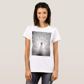 Schöner weißer Pfau T-Shirt (Vorne ganz)