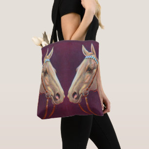 schöner weißer Pferdedruck Tasche