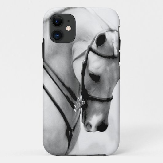 Schöner weißer Pferdekopf Case-Mate iPhone Hülle (Rückseite)