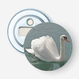 Schöner weißer Schwan Flaschenöffner