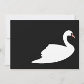 Schöner weißer Schwan Geburtstag Einladung (Rückseite)