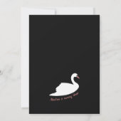 Schöner weißer Schwan Geburtstag Einladung (Rückseite)