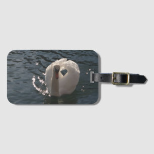 Schöner weißer Schwan Gepäckanhänger