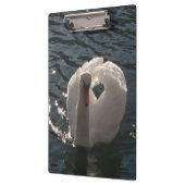 Schöner weißer Schwan Klemmbrett (Links)