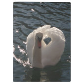 Schöner weißer Schwan Klemmbrett (Rückseite)