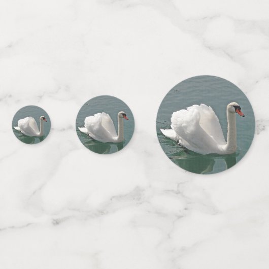 Schöner weißer Schwan Konfetti (Vorderseiten)