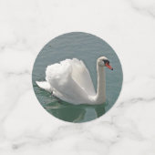 Schöner weißer Schwan Konfetti (Klein Vorderseite)