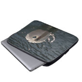 Schöner weißer Schwan Laptopschutzhülle (Vorne Knopf)