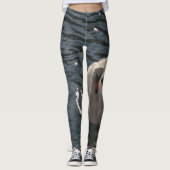 Schöner weißer Schwan Leggings (Vorderseite)