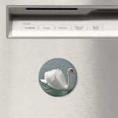 Schöner weißer Schwan Magnet (In Situ (Geschirrspüler))