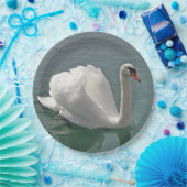 Schöner weißer Schwan Pappteller (Party)