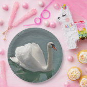 Schöner weißer Schwan Pappteller (Party)