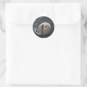 Schöner weißer Schwan Runder Aufkleber (Tasche)