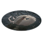 Schöner weißer Schwan Schneidebrett (Ecke)