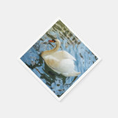 Schöner weißer Schwan Serviette (Ecke)