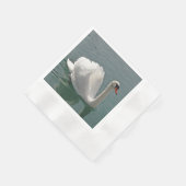Schöner weißer Schwan Serviette (Ecke)