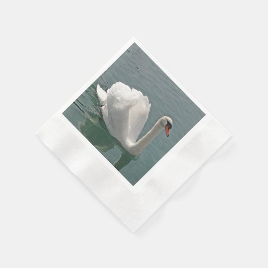 Schöner weißer Schwan Serviette (Ecke)